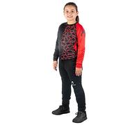 HO Soccer Kid Keeper Set Fraktur Red, Ensemble de gardien de but unisexe pour enfants, rouge/noir, 14