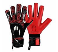 Ho Soccer KONCEPT Aerial Red Team Gants de Gardien de But, Unisexe, Enfant, Noir/Rouge, 6,5 cm