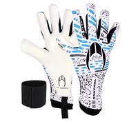 HO Soccer KONTROL Pro Gants de Gardien de But Unisexe Adulte, Blanc/Bleu, 7,5