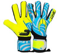 HO Soccer One Negative Junior Gants de gardien de but Bleu/noir/citron vert Taille 7