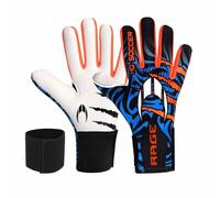 HO Soccer Rage Plus Hazard V2 Blue Gants de Gardien de But, Unisexe, Bleu/Orange