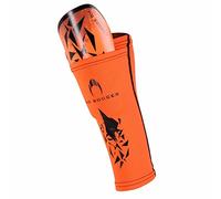 Ho Soccer Rebel Protège-Tibias avec Poches Respirantes et Souples, résistantes, Orange/Noir, L
