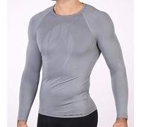 HO Soccer Underwear Shirt Performance ML Short Neck Grey Sports Mixte