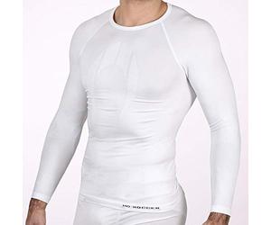 HO Soccer Underwear Shirt Performance ML Short Neck White Sports Mixte