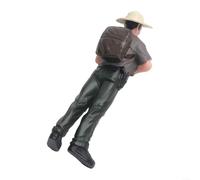 HO ZQ373 Ensemble de figurines de fermier et de berger en PVC peintes avec personnages debout pour disposition de train, scène de ferme miniature, modèle