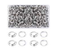 HO2NLE 500 Pièces 10mm Argent Oeillets Métalliques Oeillet Métal avec Rondelle pour Chaussures, Vêtements, Sac, Toile, Artisanat de Bricolage