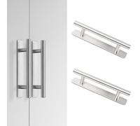 HoaaiGo 2PCS Poignée de Meuble Autocollante en Aluminium, 150 mm Poignées Autocollantes Cuisine Chambre Porte Coulissante, Autocollant Poignée Tiroir Auto-Adhésive Boutons de Portes Tirer (Argent)
