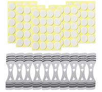 HoAhaMay 100 pcs Sticker de mèche de bougie avec support de fixation de mèche métallique de 10 pièces, autocollant double face résistant à la chaleur fermement collé pour la fabrication de bougies DIY