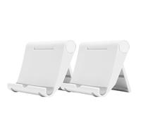 HoAhaMay 2pcs Support de téléphone Portable Pliable et Multi - Angle réglable Support en Plastique, Compatible avec iPhone 16/15 / 14/13 / 12, Samsung/xiaomi et Autres Smartphones (Blanc)
