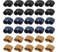 HoAhaMay 30 pièces d'attaches élastiques pour ceinture Boucles de ceinture en nylon multicolores Boucles de ceinture pour sac à dos Attaches pour ceintures de travail,sacs à dos et harnais(3couleurs)