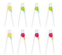 HoAhaMay 8 paires de baguettes pour enfants, baguettes d'apprentissage réutilisables, baguettes chinoises, pour droitiers ou gauchers, pour débutants, adultes, personnes âgées, enfants (3 couleurs)