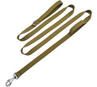 Hoanan Laisse pour Chien de 2,4 m à Double poignée - Laisse Tactique en Nylon Robuste pour Dressage de Chien avec 2 poignées de contrôle de la Circulation pour Chiens de Race Moyenne et Grande