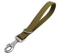 Hoanan Laisse tactique courte pour chien - 30,5 cm - Robuste - Laisse d'entraînement pour chiens de grande taille - Marron
