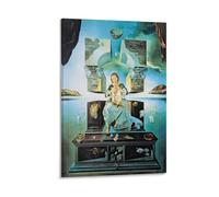 HOANGJUN Salvador Dali Peinture Poster (la Vierge de Port Lligat) Décoration murale Impression sur toile Poster Peinture surréaliste Cadre 20 x 30 cm