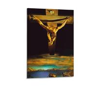 HOANGJUN Salvador Dali Poster de peinture (Cristo de San Juan de La Cruz) - Décoration murale - Impression sur toile - Peinture surréaliste - Cadre - 30 x 45 cm