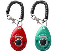 HoAoOo Clicker de dressage pour animaux de compagnie avec dragonne - Clicker de dressage pour chien (nouveau rouge + bleu-vert)