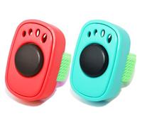 HoAoOo Clicker pour chien/chat/cheval/oiseaux ou autres animaux - Mini clicker doigt pour l'entraînement (doigt clickers rouge + bleu-vert)