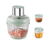 Hoapin Hachoir Électrique 400 W, Hachoir à Viande Avec Bol Verre 2,5 L + 0,8 L + 0,5 L, 3 Niveaux de Vitesse, Mixeur Bebe Pour Viande, LéGumes, Fruits, Fruit Sec