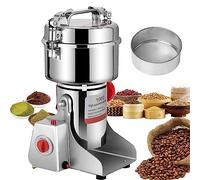 Hoapin Moulin Céréales Grains Électrique 1000 g, Grinder en Acier Inoxydable et Moteur 3200 W, Broyeur à Lames Robot Culinaire à Grande Vitesse pour Moudre Céréales Épices Herbes Noix Café