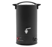 HOARLICN Fondeur de cire, en acier inoxydable 304, 1800 W, avec couvercle de fermeture stable avec robinet pour types de cire, noir, 15 l