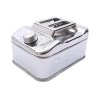 HOARLICN Jerrican à essence en acier inoxydable 10 l avec tuyau de 10 l - Réservoir de carburant + tuyau pour moteurs diesel, tracteurs agricoles