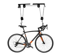 HOARLICN Porte-vélo pour garage - Montage au plafond - Avec support de plafond - Jusqu'à 132 livres - Support de plafond pour vélos et vélos - Noir