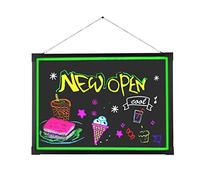 HOARLICN Tableau d'écriture LED - 60 x 80 cm - Avec fonction d'effacement - Pour enfants - Dessin électronique - Avec stylos fluorescents - Télécommande pour décoration