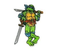 Hobbies and patch patch patch thermocollant brodé Leonardo tortues ninja figure complète bleu à repasser ou à coudre décoration sac à dos sweat à capuche veste jeans tablier trousse enfant adulte