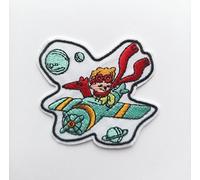 Hobbies and patch thermocollant brodé prince assis avion petit homme à repasser ou à coudre décoration sac à dos sweatshirt veste jeans applique adulte enfant