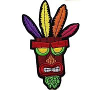 Hobbies and patch thermocollant masque aku aku jeu vidéo crash à repasser ou à coudre décoration sac à dos sweatshirt veste jeans veste applique