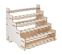 HOBBIESAY 1 ensemble de Support à Peinture Mural en Bois Porte Pinceaux de Blé Multi Trous Organisateur de Pigments Peu Encombrant Étagère de Rangement de Peinture Artisanale en Bois