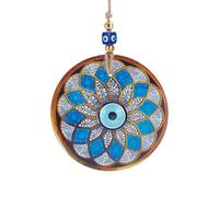 HOBBIESAY 1 ornement Mauvais Œil Breloque Mauvais Œil Décoration Murale à Suspendre Talisman Turc Contre le Mauvais Œil Décoration en Verre Bleu pour la Maison le Jardin Protection Contre la Chance