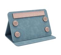 HOBBIESAY 1 support de patron de tricot pliable bleu cadet - Support réglable pour tableau de couture pliable avec règle pour loisirs créatifs, lecture, point de croix