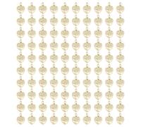 HOBBIESAY 100 breloques en forme de cœur en filigrane en forme d'arbre de vie, pendentifs en métal doré, bijoux de création, universels, cœur avec arbre de vie