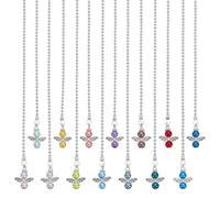 HOBBIESAY 14 chaîne Traction Ventilateur de Plafond D'Angle de 34.5cm Perles D'Aile D'Angle Rallonge Chaîne Traction Ventilateur avec Boule Pendentifs Créatifs Décoratifs pour Lampe Lumineuse