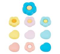HOBBIESAY 2 Styles 5 Couleurs Mignon Pouce Grip Caps pour PS5 Silicone Thumbsticks Grips Joystick Caps Coeur Fleur Stick Caps Couverture pour PS4 PS5 Contrôleur Xbox Series X/S