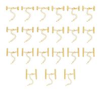 HOBBIESAY 21 pièce de 7 tailles de Chaîne D'Extension Fermoirs à Glissière Boucles D'Extrémité Coulissantes avec Pince de Homard Tube de Fer Extrémités de Cordon à Sertir Connecteurs D'Extrémité