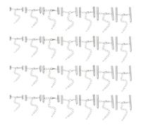 HOBBIESAY 28pièce de 7 tailles de Fermoirs à Glissière en Fer Extrémités de Cordon à Sertir en Platine Connecteurs de Barre D'Extrémité de Tube Coulissant Embouts Coulissants avec Fermoirs Mousquetons