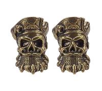 HOBBIESAY 2pièce de Perles Cordon Couteau Perles Paracorde Perles Forme Crâne Perles Charme EDC Perles Européennes Laiton Perles Bronze Antique à Grand Trou pour Porte Clés Accessoires de Bracelet