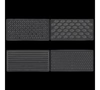 HOBBIESAY 4Pcs Pochoir Sashiko en Acrylique 10x20cm Motif de Broderie Sashiko Moule à Point de Courtepointe Pochoir de Matelassage Modèle de Ligne de Dessin Transparent pour la Main et la Broderie