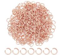 HOBBIESAY 500 anneau de Jonction en Or Rose de 4mm en Acier Inoxydable Anneaux de Jonction Ouverts en Métal Anneaux Ronds Connecteurs pour Colliers Boucles D'Oreilles Accessoires Fabrication Bijoux