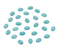 HOBBIESAY 80 pièce de Cabochons Turquoise Synthétiques 14 x 10mm Cabochon Ovale à Dos Plat Perles Ovales Plates Sans Trou Accessoires Artisanaux pour la Fabrication de Bijoux à Faire Soi Même