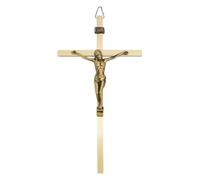 HOBBIESAY Alliage Jésus Croix 21cm Bronze Antique croix Murale Suspendre en Alliage Décoration de Croix Crucifix Gatholic Croix Murale Ornement de Croix Monté au Mur pour Décoration de Fête à Domicile