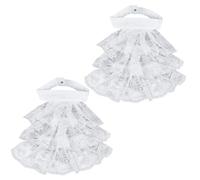 HOBBIESAY Col Jabot en Dentelle Cravate à Volants Col Amovible Col Colonial Accessoire de Costume pour Femmes et Hommes Tenues de Déguisement Cosplay