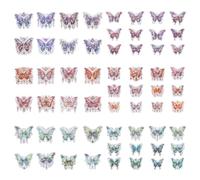 HOBBIESAY Environ 120Pcs 3 Couleurs Autocollants Papillon Holographiques Autocollants Décoratifs Papillon Autocollants à Paillettes Imperméables Couleur Mixte pour Scrapbooking