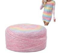 HOBBIESAY Lot de 3 pelotes de laine acrylique floue filée à la main - Mohair doux - Pour projets de tricot et de crochet - Bonnets, écharpes, pulls, écharpes