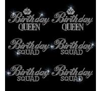 HOBBIESAY Lot de 5 feuilles de strass en verre pour anniversaire - Transfert thermocollant - Hotfix - Pour vêtements, sac de transport - Cadeau de bricolage