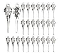 HOBBIESAY Lot de 60 perles à pointes en alliage avec tête de mort en forme de crâne de corbeau pour la fabrication de bijoux, bracelets, colliers, boucles d'oreilles