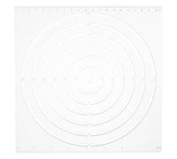 HOBBIESAY Règle ronde en acrylique transparent de 21 cm pour patchwork, gabarits circulaires multifonctions pour bricolage, couture, découpe de tissus, loisirs créatifs