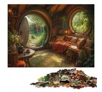 Hobbit Hole Interior Puzzle en Bois | Le montage en commençant par les bords: une méthode de montage claire pendant le temps libre.